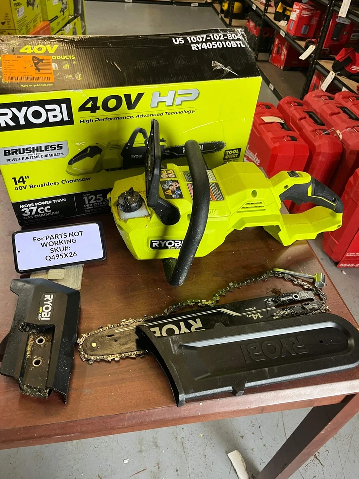 PARTS REPAIR NOT WORKING Ryobi 40V HP 14 in. Chainsaw (Tool Only) RY405010BTL Q4 - Image 4 of 4