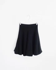 Lutz & Patmos Black Wool Knit Flared Circle Sweater Skirt est. Small