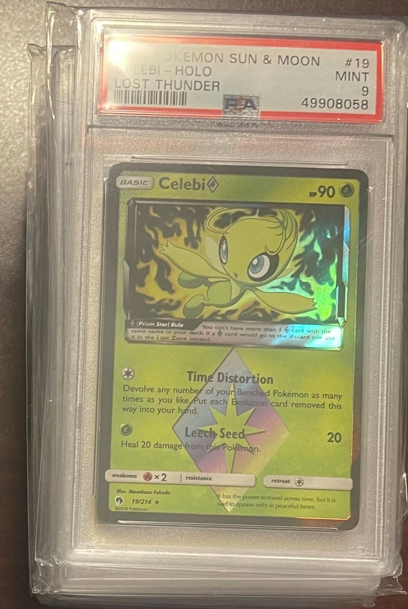 Pokemon Lost Thunder Celebi #19 PSA 9 Mint | eBay