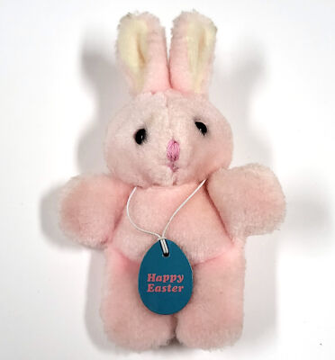 Vintage Russ Berrie Beer Pink Hase Kuscheltier   Happy Easter 5'' Plüschfigur
