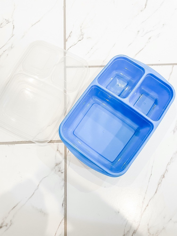 Blue Rectangular Bento Box for Food Storage