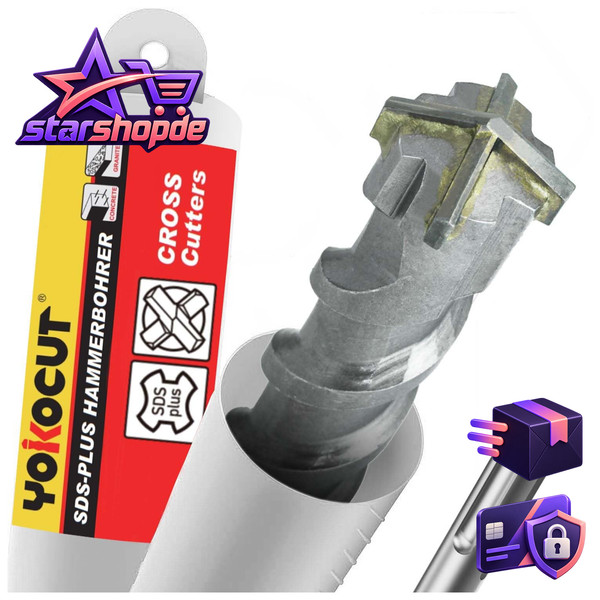 Hammerbohrer SDS Plus 18X260Mm 4X Schneiden FüR Stein Beton Ziegel Mauerwerk-image