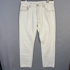 VTG 1996 Levis 501 Off White Jeans 36x32 (35x31) Natural Denim Made in USA 522