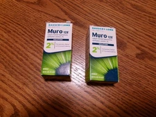 2 bottles - Bausch + Lomb Muro 128 Solution 2% 15ml -EXP 2026