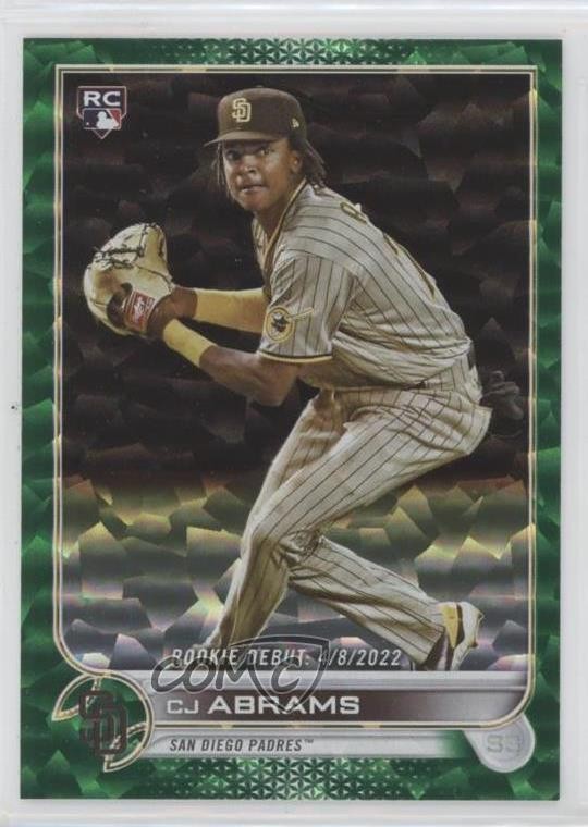 2022 Topps Update Debut Green Foil 482/499 CJ Abrams #US327 Rookie RC 0s2h