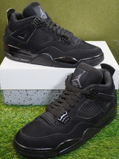 Air Jordan 4 "Black Cat" Men's Basketball Shoes - Black Mid Top Retro