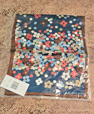 AK Anne Klein Silk Rectangle Scarves 52 x 10.5  60 x 13.5 Floral/Paisley NEW -2