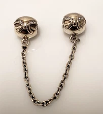 Pandora Sterling Silver Dainty Bow Safety Chain 791780CZ