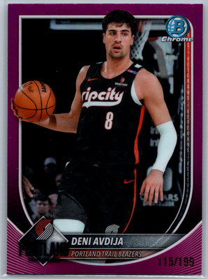 2025-26 Bowman Basketball DENI AVDIJA #BCV-187 Chrome Fuchsia