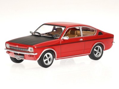 Opel Kadett C Coupe SR 1976 red-black diecast model car CLC490N IXO 1:43