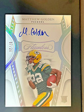 2025 Panini Flawless MATTHEW GOLDEN Rookie Debut Signatures On Card Silver 07/20
