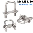M6 M8 M10 U Bolt Plates and Nuts Standard U-Bolts Stainless Steel 304 Trailer