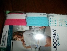 NIP Jockey Womens Classic 100 Cotton 3 Pack Brief Panties 2009 Sz 8