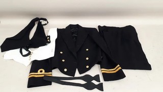 Royal Navy Officers Jacket With Waistcoat And Trousers Tie Etc Vintage