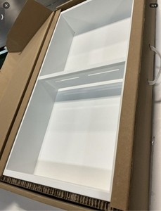 White Plastic Recessed Wall Niche Bathroom Shelf Insert, 2 Shelves 24x12x4