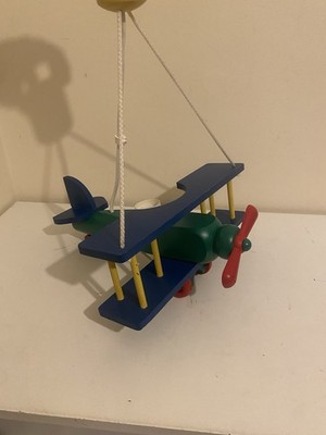 Kinder Deckenlampe Leuchte Holz Flugzeug