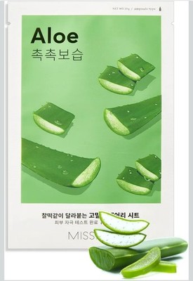 MISSHA  Airy Fit SheetMask-Aloe- hydrating& soothing Korean Skincare
