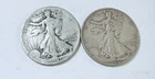 LOT OF 2 WALKING LIBERTY SILVER HALF DOLLARS 90% SILVER FREE SHIPPING #8986