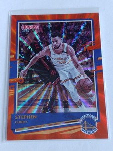 2020-21 Panini Donruss Stephen Curry Orange Laser #41 Warriors