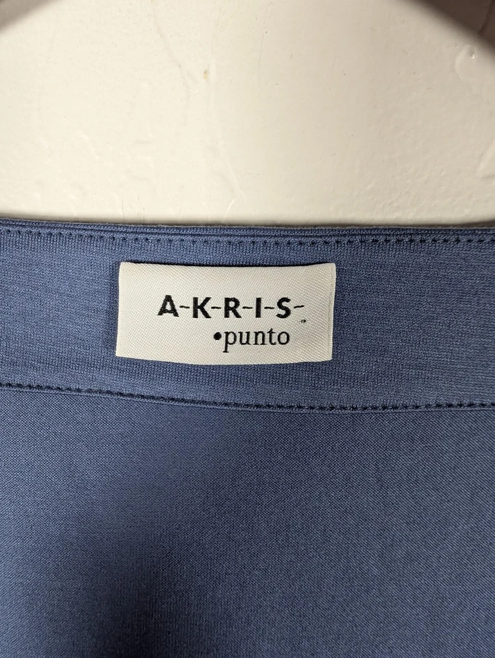 Camiseta sin mangas Akris Punto para mujer EE. UU. 12 azul cuello cuadrado sin mangas camisa elástica Foto 2 de 4