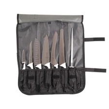 Mercer Culinary Millennia 8 Piece Knife Roll Set With Ergonomic Handles