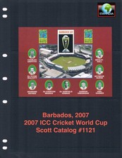 $10.00 Scott Value - 2007 BARBADOS Cricket s/s ICC World Cup CV MNH NH UMM
