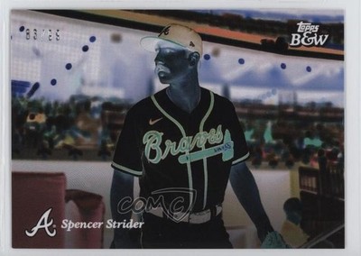 2023 Topps Black & White Color Photo Negative 83/99 Spencer Strider #60 15dh