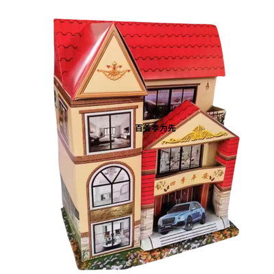 Tribute Supplies,Luxury 3-Story Villa Paper House,Approx 30*36*12cm,1 Piece