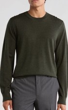 Vince Green Lightweight Merino Wool Pullover Green Sweater Mens Sz XL 295 NEW