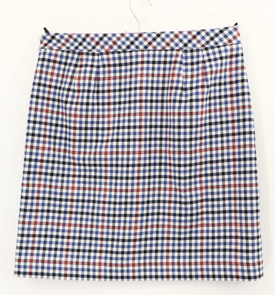 NWT TALBOTS Women's Cotton A-Line Skirt Lined Pocket Plaid Multicolor 8P Petite - Image 2 of 4
