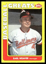 Earl Weaver 1991 Swell Baseball Greats #95 Orioles MLB READ FREE SHIPPING
