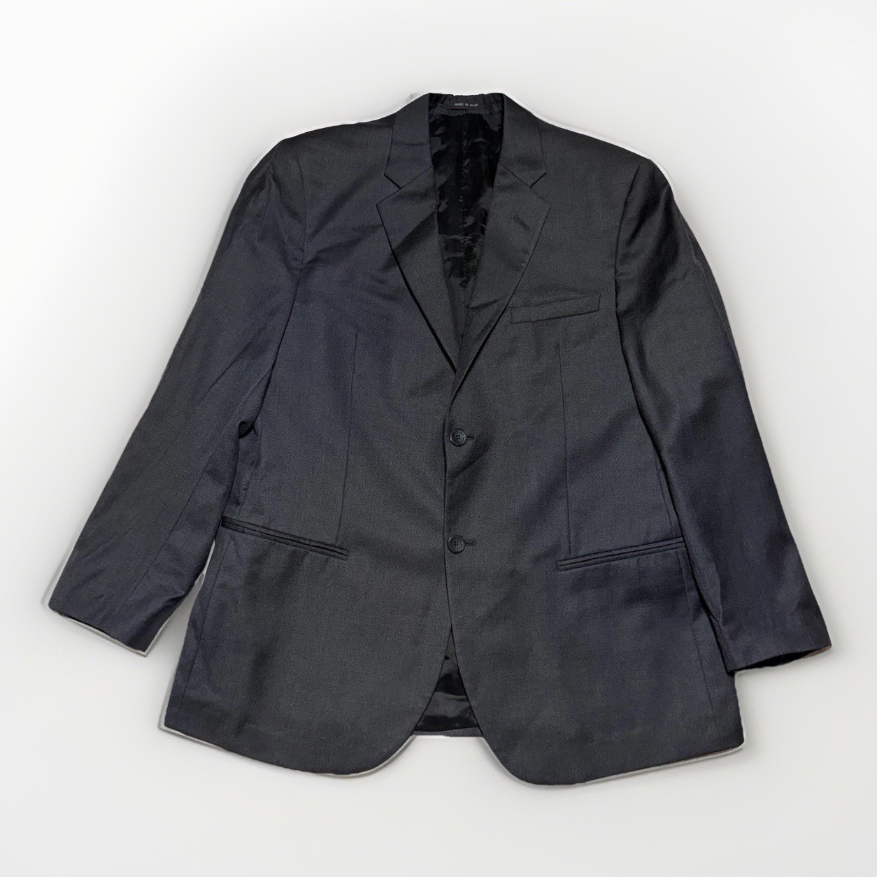 Emporio Armani Vincent Line Gray Virgin Wool Blazer Sport Coat Made In Italy 44