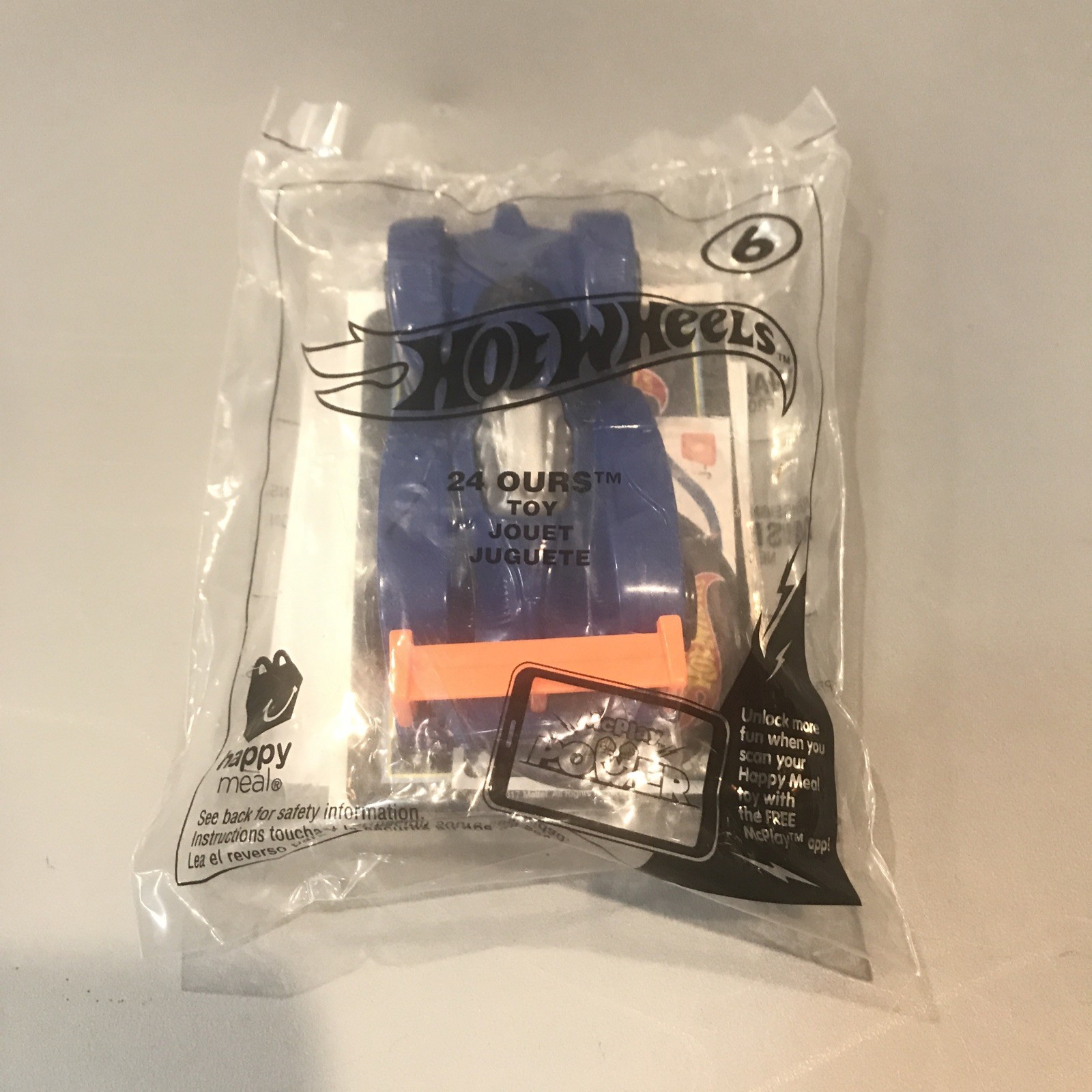 2017 MCDONALD'S Hot Wheels # 6 Happy Meal Toy 24 OURS Car New In Package