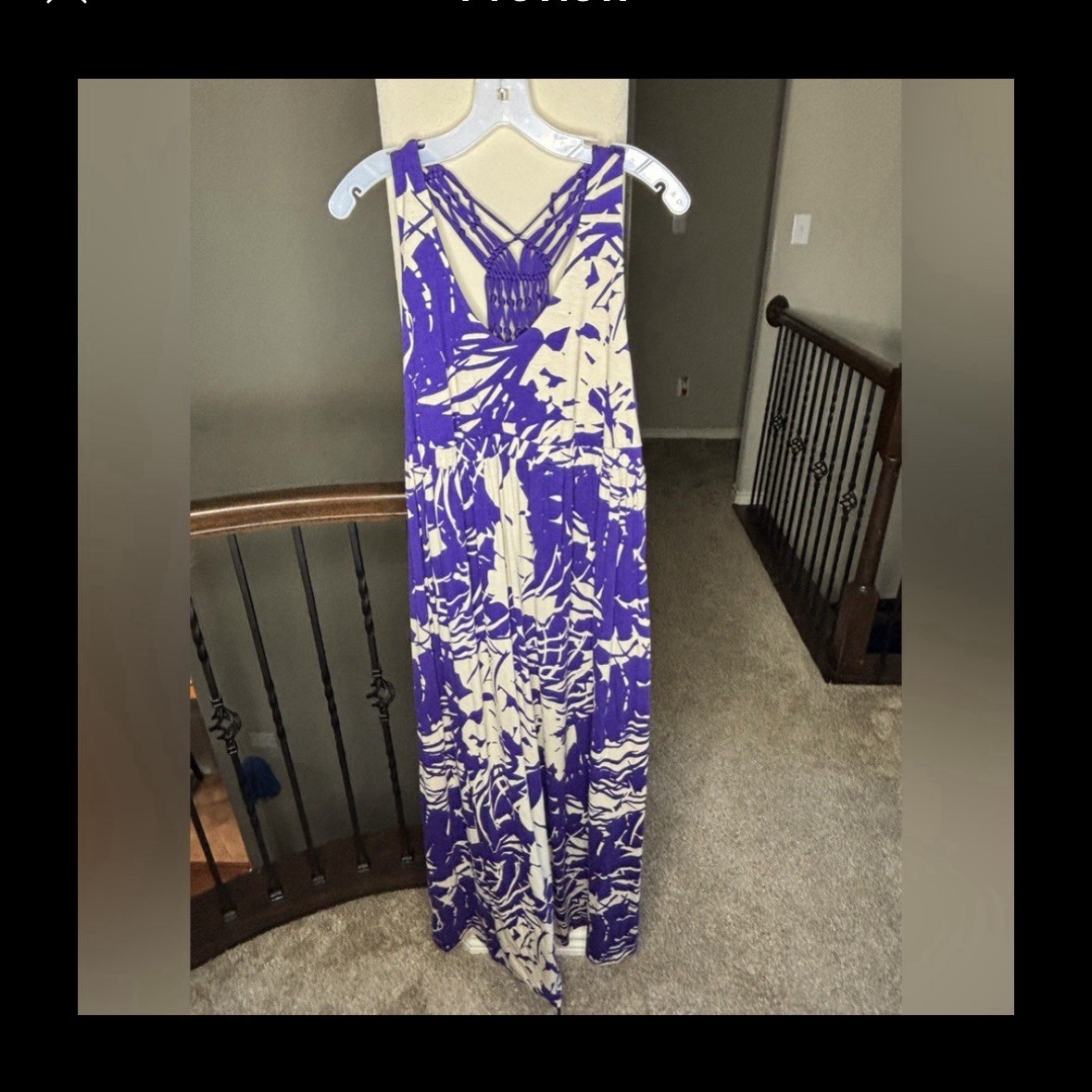 Liz Lange Maternity for Target Purple and Cream Maxi Dress Size M NEW