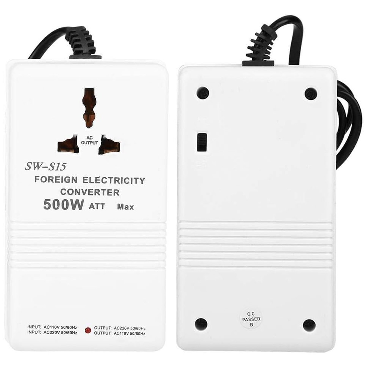 500W Voltage Converter Transformer Step Up/Down 220V-110V /110V-220V for Travel