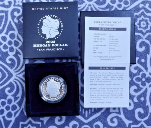 2023-S $1 Proof Morgan Silver Dollar Coin with OGP & COA - Item #23XF