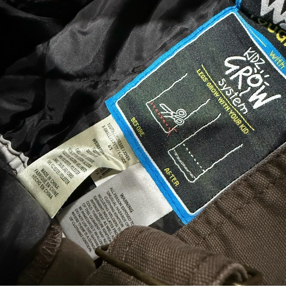 Walls Size 4 / 5 Kids Brown Bibs Insulated Overalls Snow Winter Tough Wear Boys - Image 3 of 3