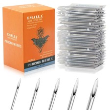 Ear Nose Piercing Tool 100pcs Mixed 12G 14G 16G 18G and 20G Hollow Tool for E...