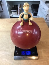 Fab "HAMMER" Urethane Bowling Ball - 15 lbs. - 6 oz. - Red - Drilled
