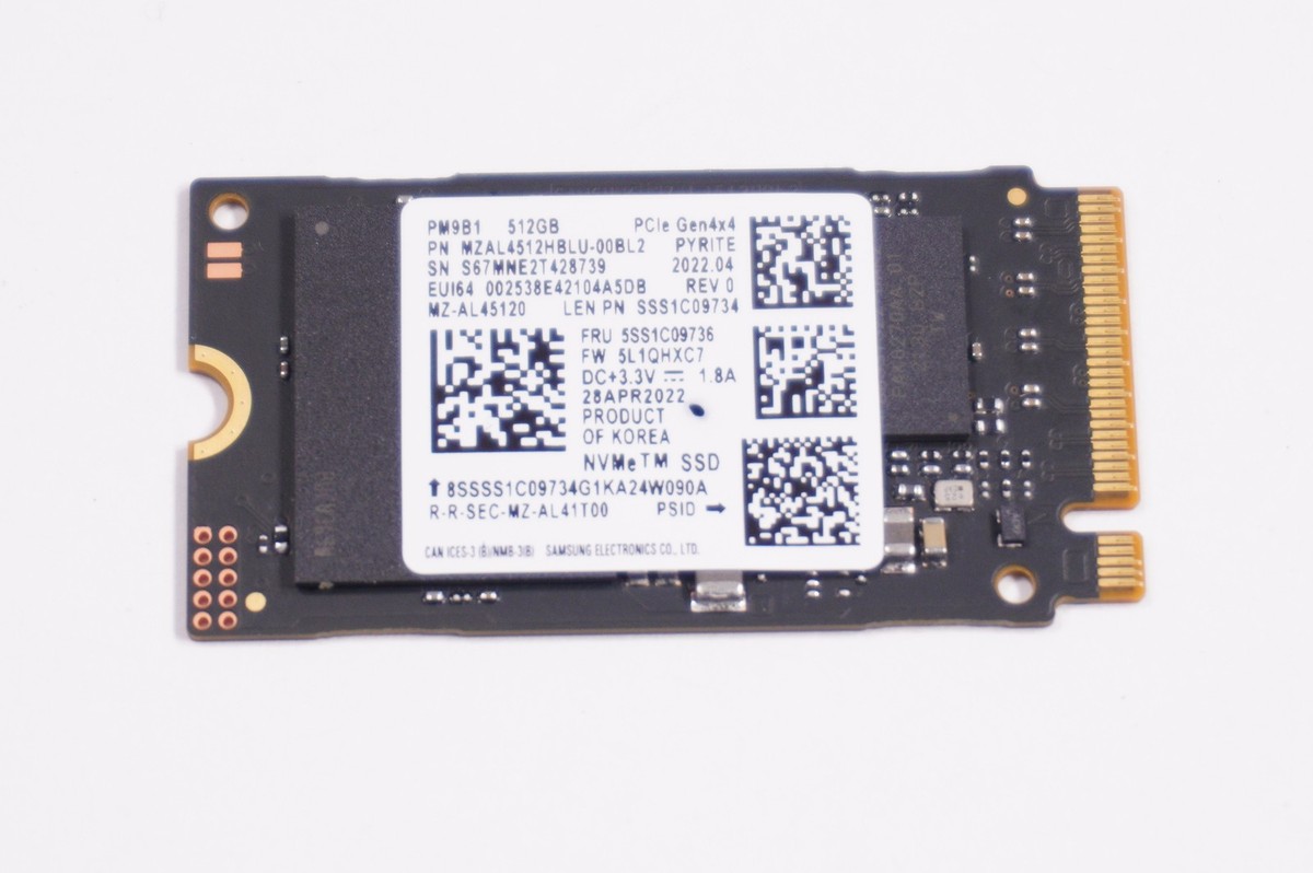 MZAL4512HBLU-00BL2 Lenovo 512GB NVMe PCle Gen4x4 M.2 2242 SSD