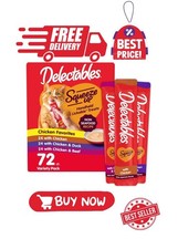 Delectables Squeeze Up Non-Seafood Variety Pack-Lickable Wet Cat Bites-72 Tubes