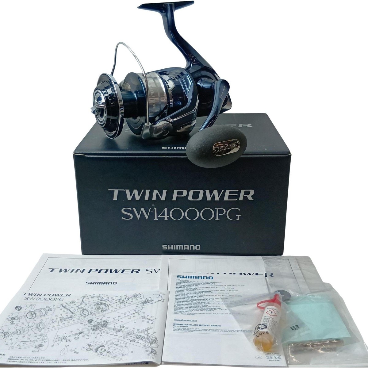 Shimano 21 Twin Power SW 14000PG Spinning Reel Tested Working JDM