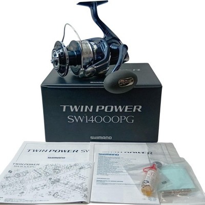 リール SHIMANO TWIN POWER 14000pg Shimano 21 Twin Power SW 14000PG Spinning Reel Tested Working JDM