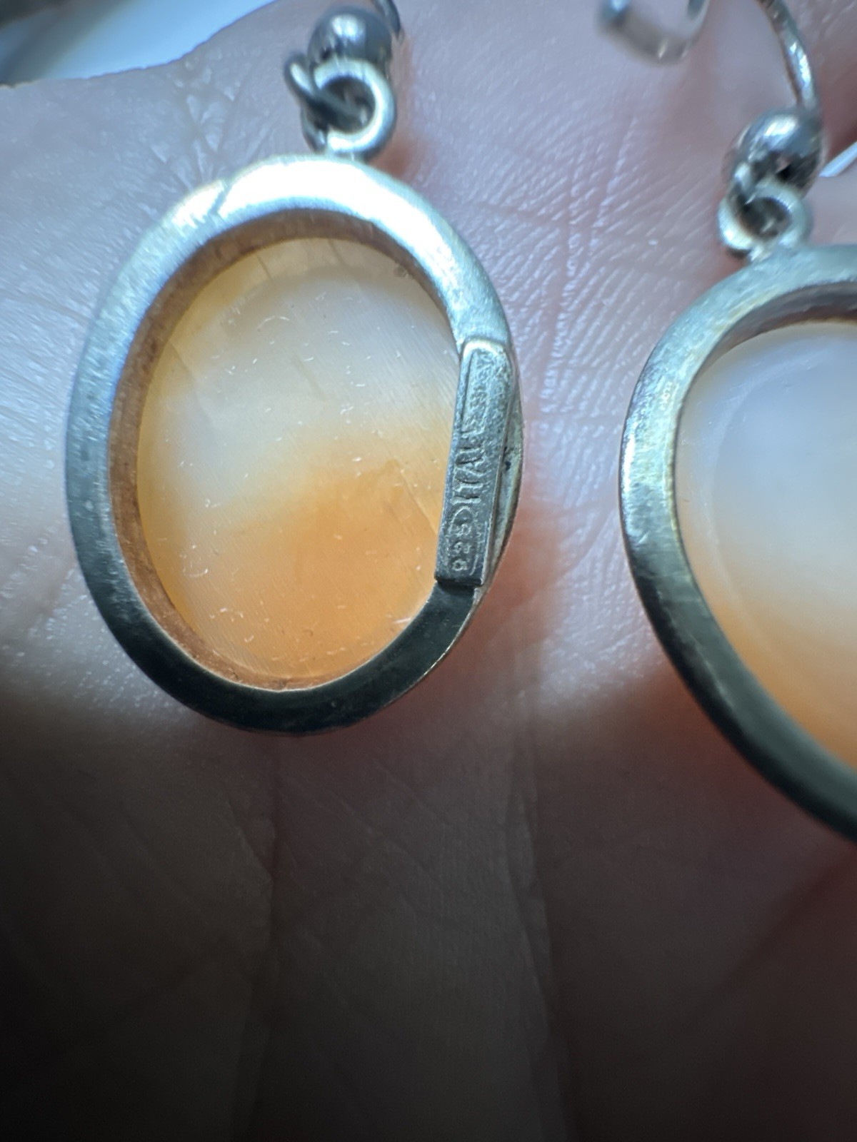 Vintage Italian Shell Cameo Set – Brooch/Pendant & Earrings – ⭐ 331 NA (Naples) image 6