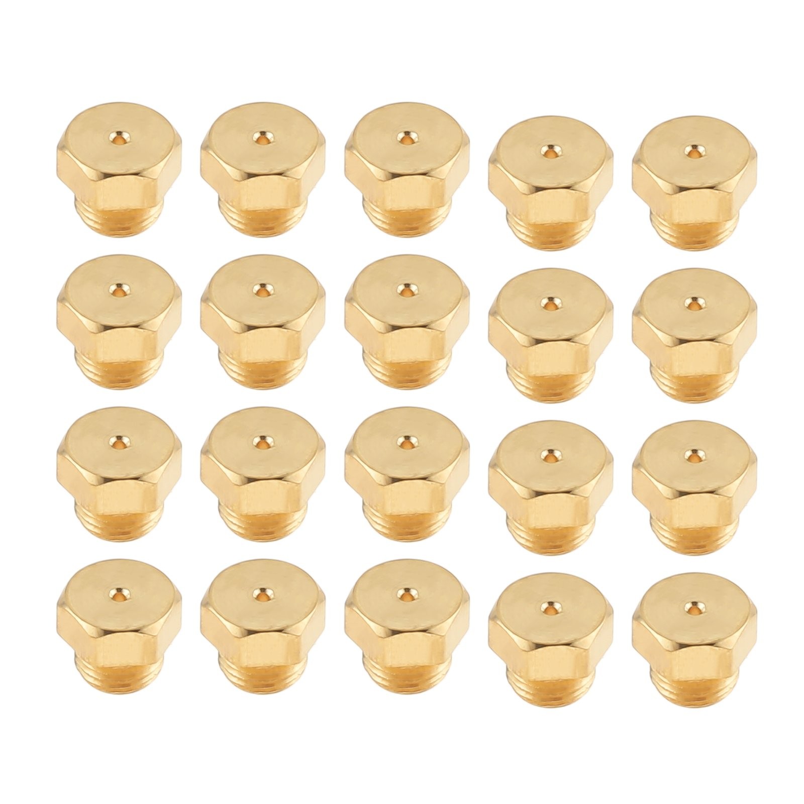 20Pcs Brass Jet Nozzles M5x0.5mm Hole 0.68mm for Propane Gas