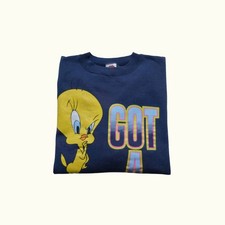 LOONEY TUNES TWEETY BIRD CARTOON GOT A PROBLEM VTG 90s RETRO SWEATSHIRT 1997 XL