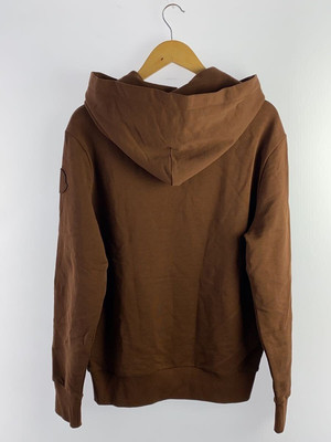 023030 MONCLER HOODIE ロゴ パーカー S ブラウン Logo cotton jersey hoodie in black - Moncler | Mytheresa