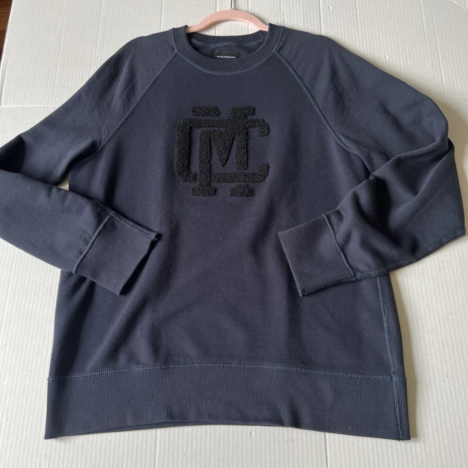 Club Monaco Sz M толстовка Crewneck темно-синий французский махровый отличный - Изображение 3 из 4