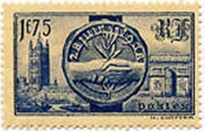 TIMBRE 1938 YVERT 400 " WESTMINSTER ARC DE TRIOMPHE 1F75