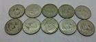 (Lot 11) 1965-69 40% Silver Kennedy Half Dollar Lot Of 10 Halves